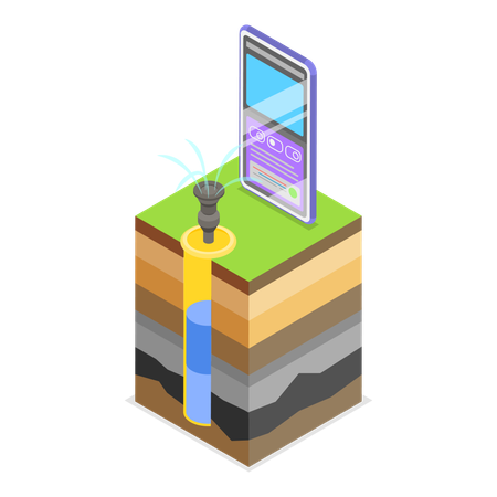 Irrigation system components  Illustration