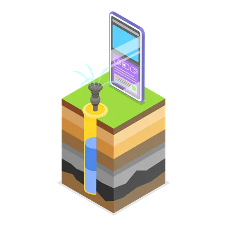 Irrigation system components  Illustration