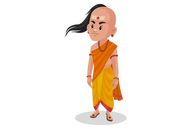 Chanakya irritado  Ilustração