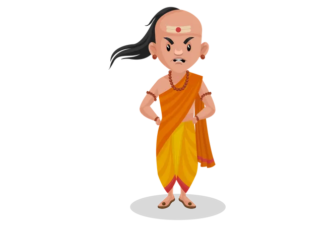 Chanakya irritado  Ilustração