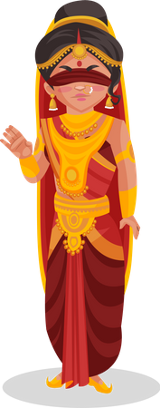 Gandhari irritado  Illustration