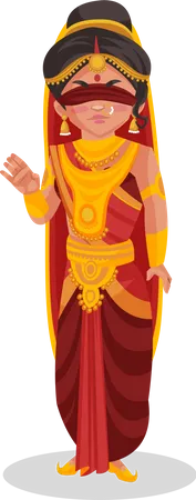 Gandhari irritado  Illustration