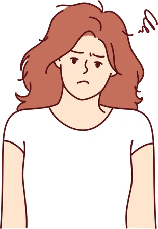 Irritated girl  Illustration