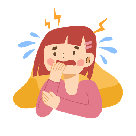 Irritated girl  Illustration