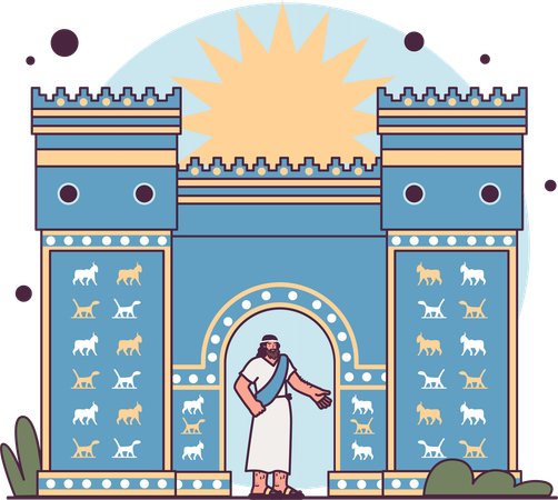 Ischtar-Tor in Mesopotamien  Illustration