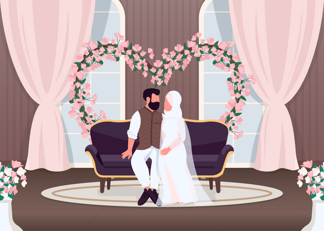 Recém-casados do Islã  Ilustração