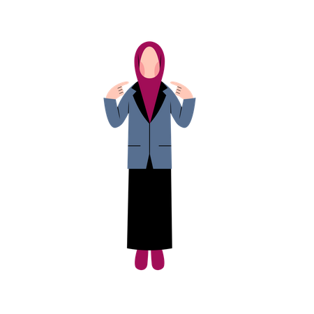 Islamic Businesswoman Illustration