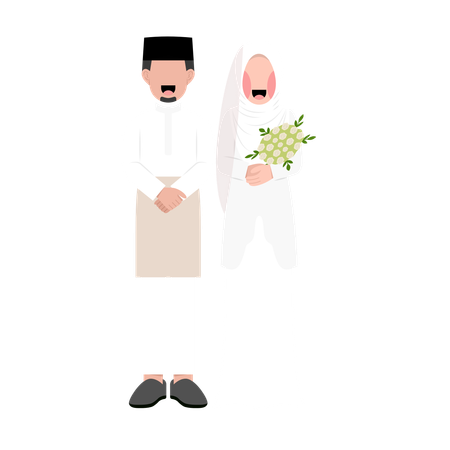 Islamic couple  일러스트레이션