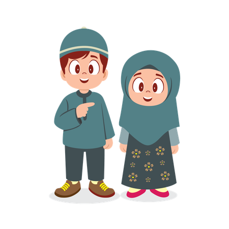 Islamic couple  Illustration