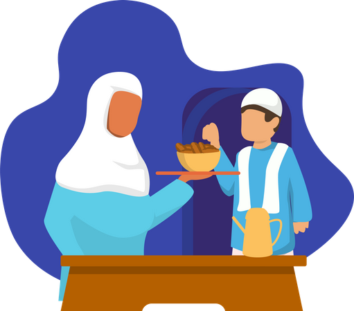 Islamic dinner  Illustration