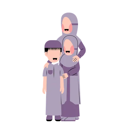Islamic family  Illustration