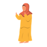 illustrations for islamic girl praying