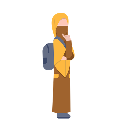 Islamic girl student  Illustration