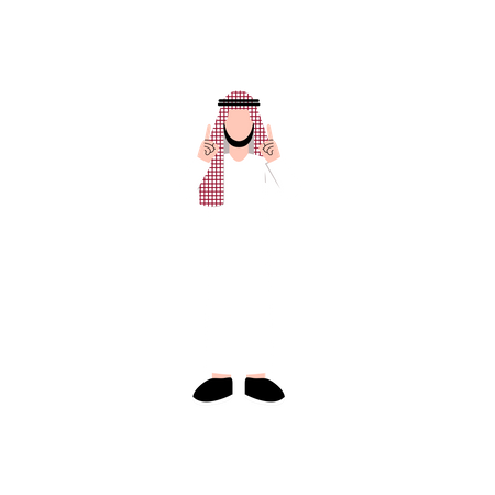 Islamic man raising both fingers  Illustration