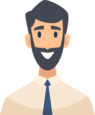 Islamic man with beard  Illustration