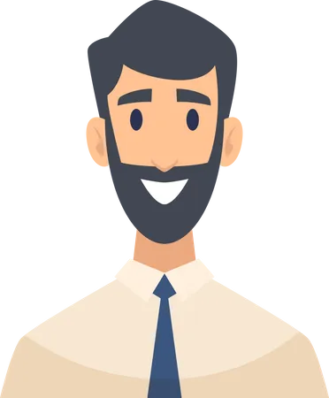 Islamic man with beard  イラスト