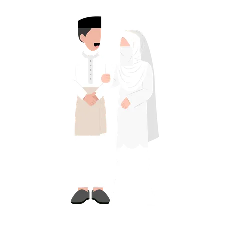 Islamic people are getting married  Illustration