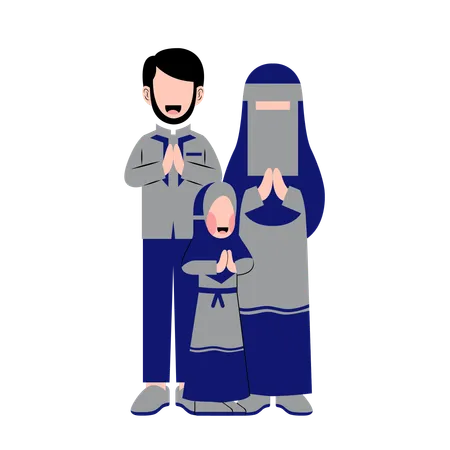 Islamic prayers  Illustration