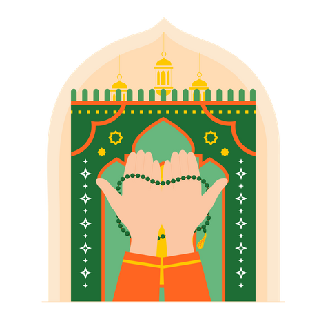 Islamic Praying  Illustration