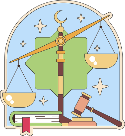 Islamic weight balance  Illustration