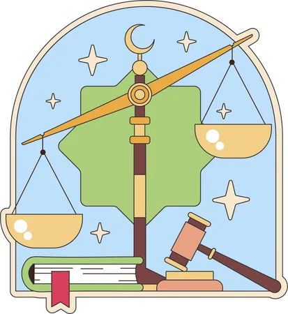 Islamic weight balance  Illustration