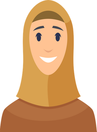 Islamic woman in hijab  Illustration