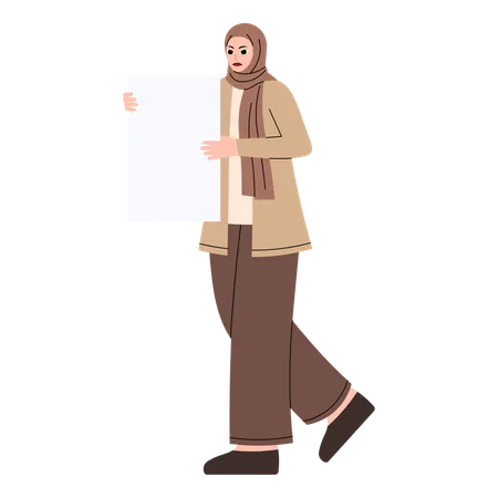 Islamic Woman is activist  Illustration