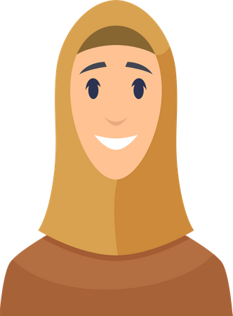 Islamische Frau im Hijab  Illustration