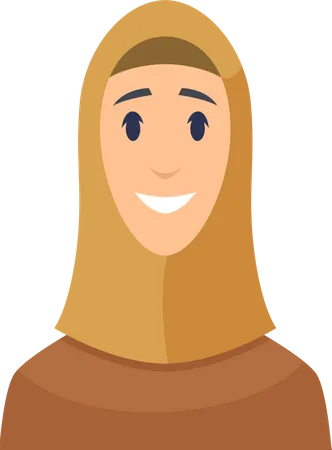 Islamische Frau im Hijab  Illustration