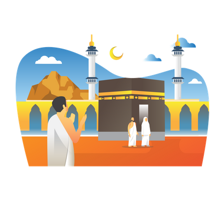 Islamische Pilgerfahrt  Illustration