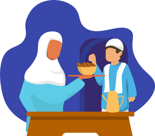 Islamisches Abendessen  Illustration