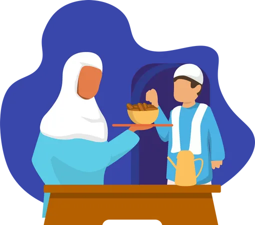 Islamisches Abendessen  Illustration