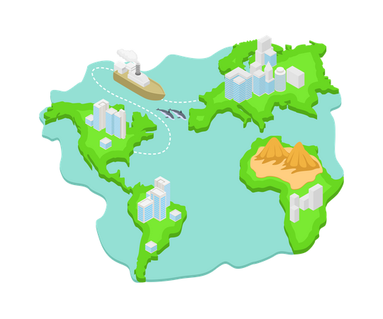 Island map Illustration