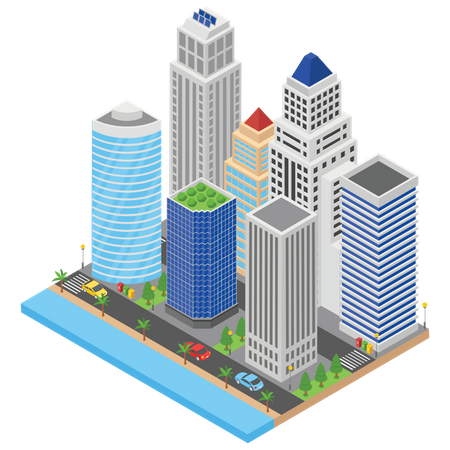 Isometric city  Illustration