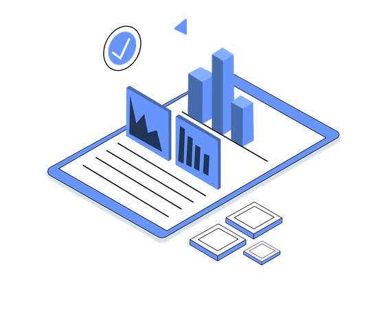 Isometric Data Report  Illustration
