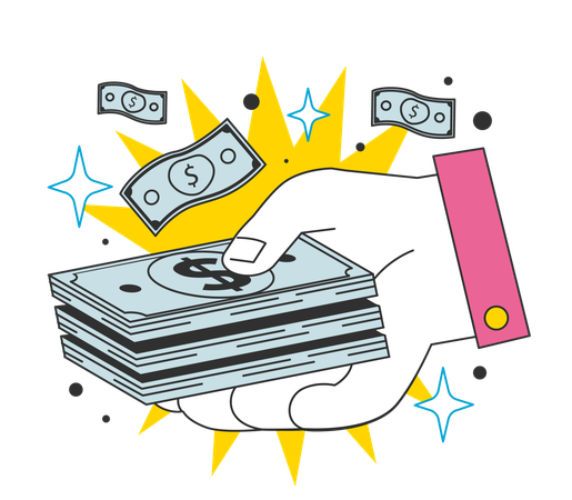 Issuance of fiat currency as financial inflation cause  イラスト