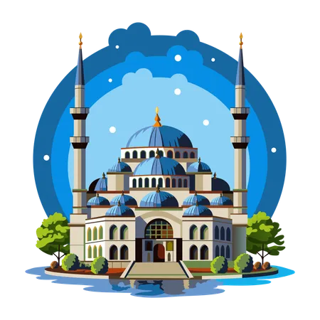 Mesquita de Istambul  Ilustração