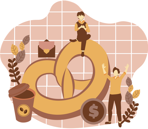 Italian Bagel  Illustration