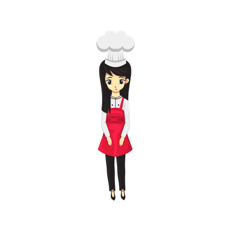 Italian Chef Woman  Illustration