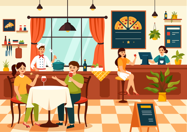 Italian Food  Illustration