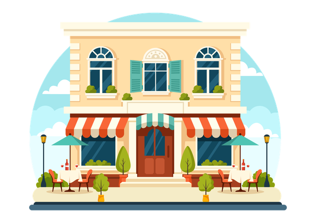 Italian Restaurant  Illustration