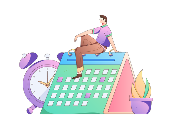 Itinerary planning for employees  Illustration