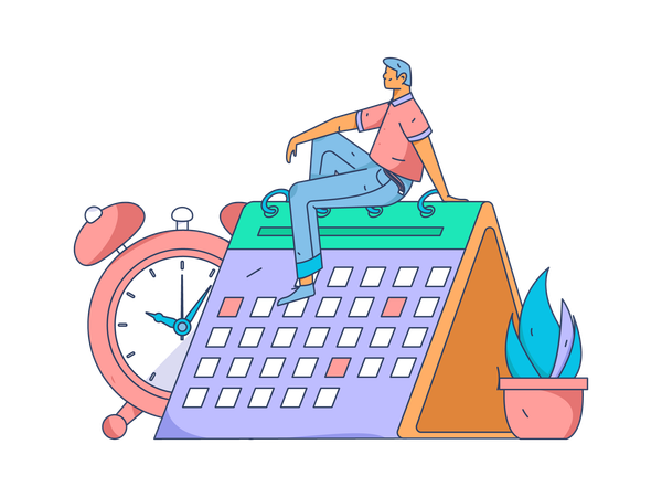 Itinerary planning for employees  Illustration