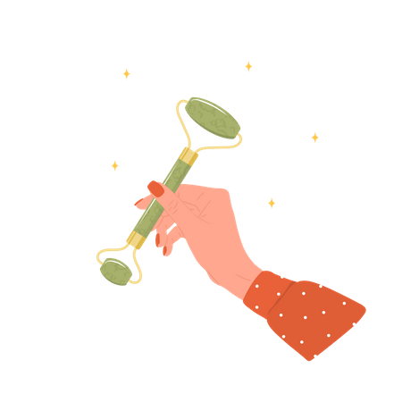 Jade facial roller  Illustration