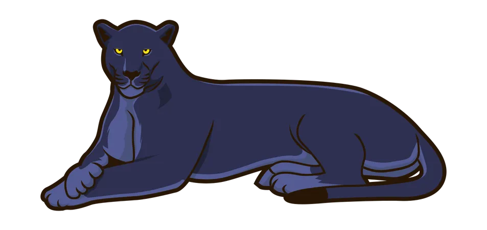 Jaguar sitting  Illustration