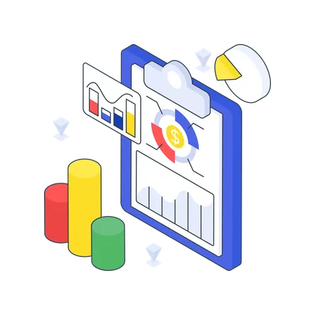 Jahresbericht und Analyse  Illustration