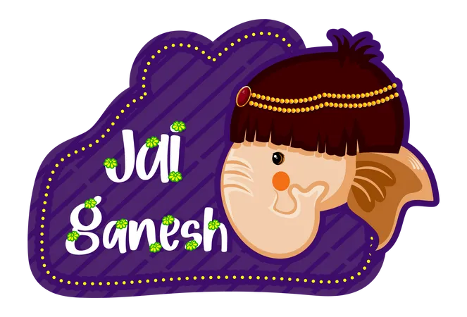 Jai ganesh badge  Illustration