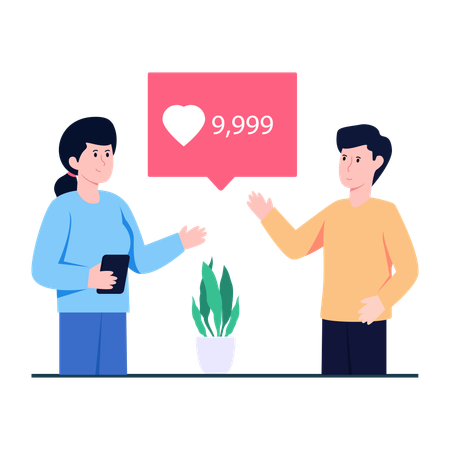 J’aime les réseaux sociaux  Illustration