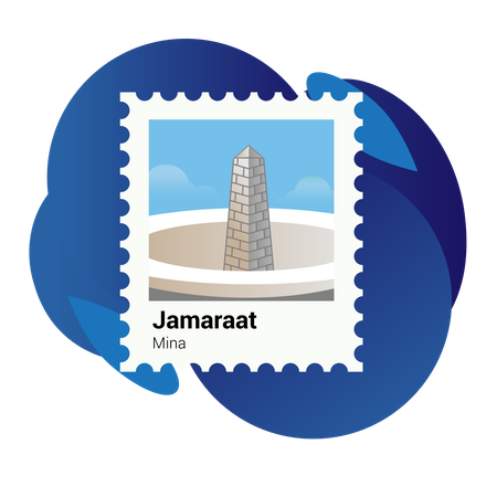 Jamaraat post card Illustration