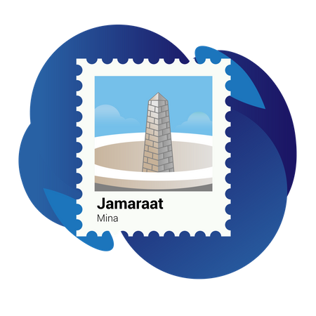 Jamaraat post card  Illustration